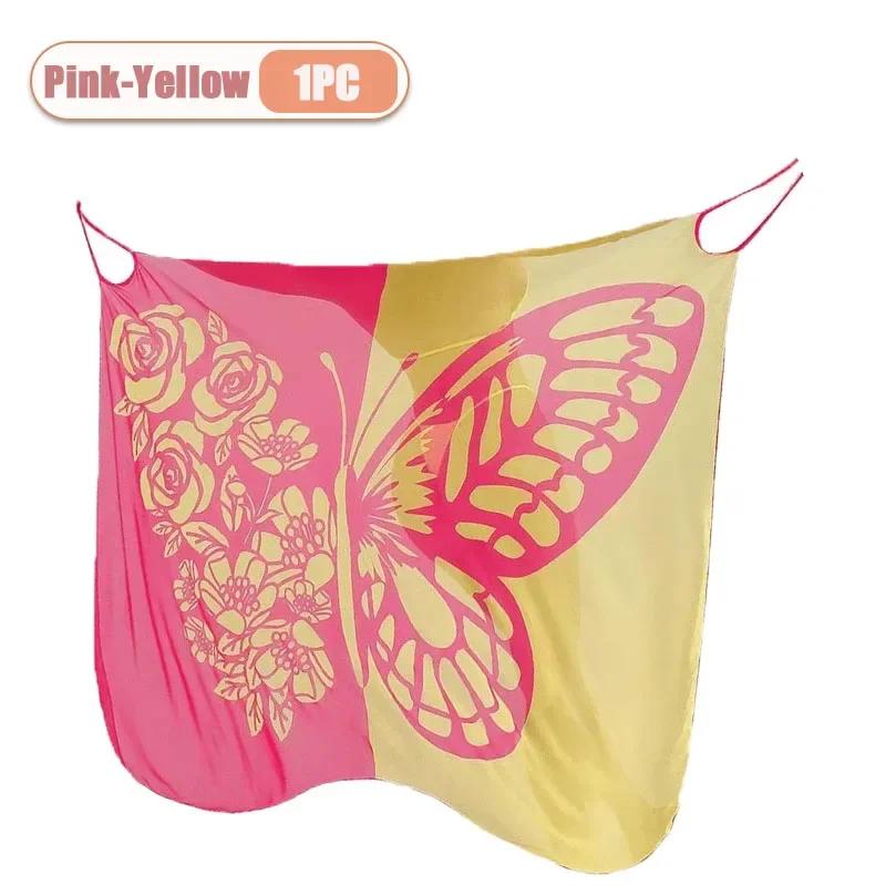 Butterfly Print Beach Dress Women One Piece Swimsuit Cover Up Summer Pool Party Lightweight Swimwear Sarong Quick Dry