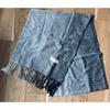 Used New Pashmina 100% Cashmere Stole, Gray