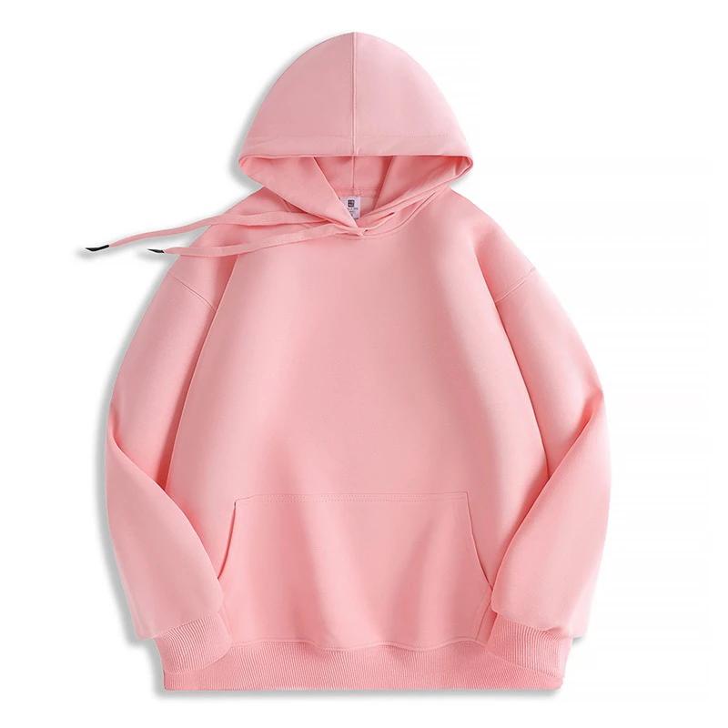 Sudadera de Color Sólido Oversize Para Hombres Mujeres Casual Primavera Otoño