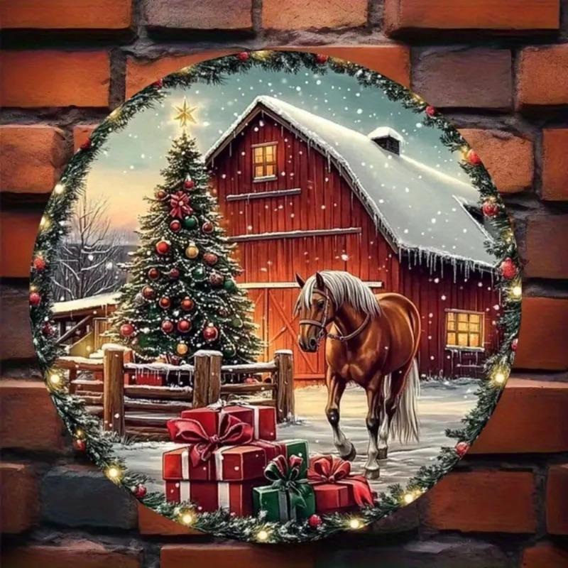 Рождественская металлическая жестяная табличка Домашняя вечеринка Магазин Декор