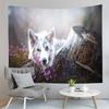 Border Collie Tapestry Fence Pastures Tapestry Adorable Animal Tapestry Creativity Art Tapestries Home Living Room Bedroom Dorm