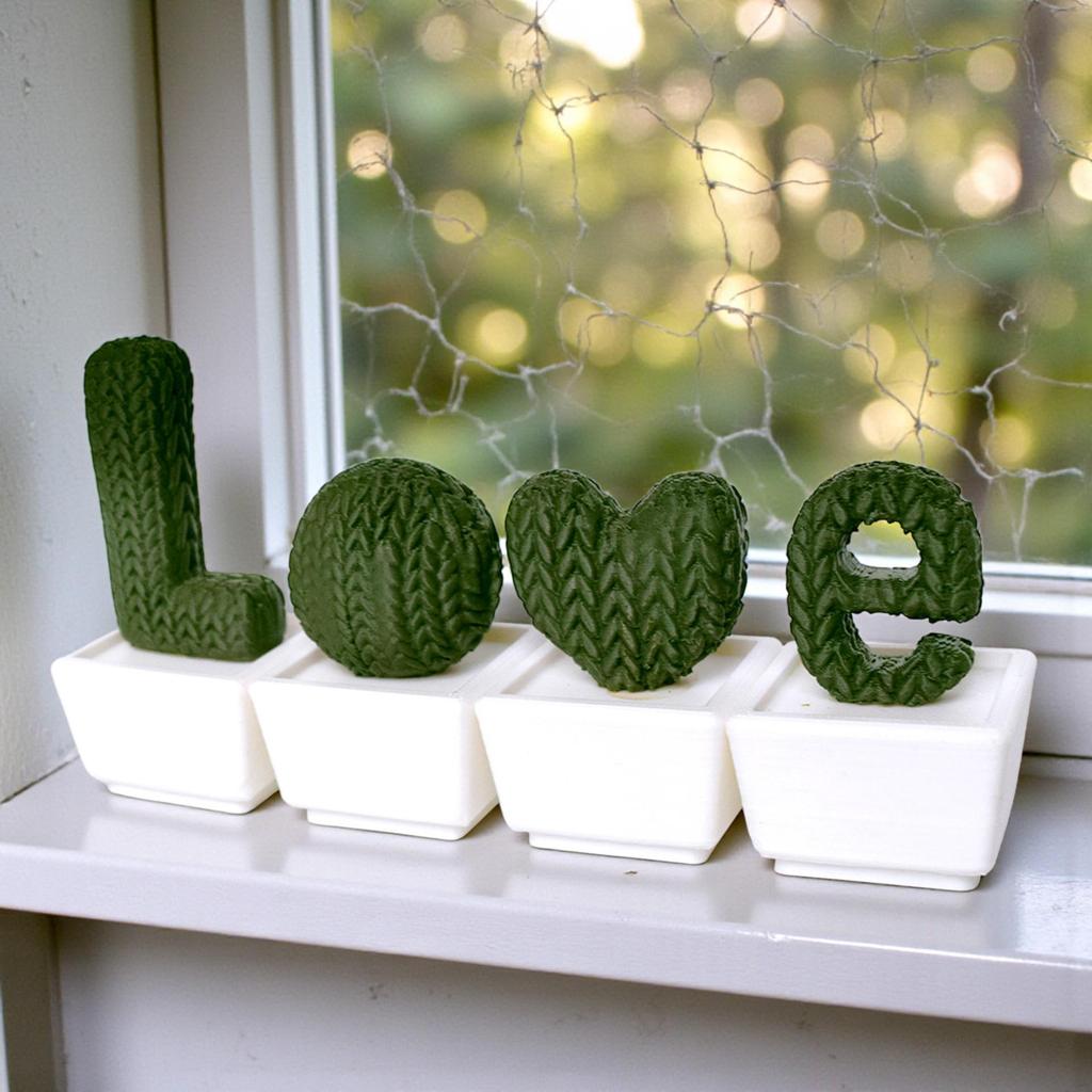3D Printed Cactus Green Plant Ornament - Creative Home Decoration Craft