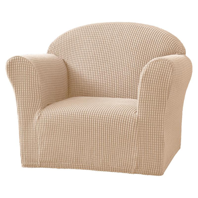 Mini-Größe Sofabezug 1 Sitzer Weicher Sessel Couchbezug Einfarbige Elastische Dehnbare Mini-Größe Chaiselongue Überwurf für Kinderstuhl