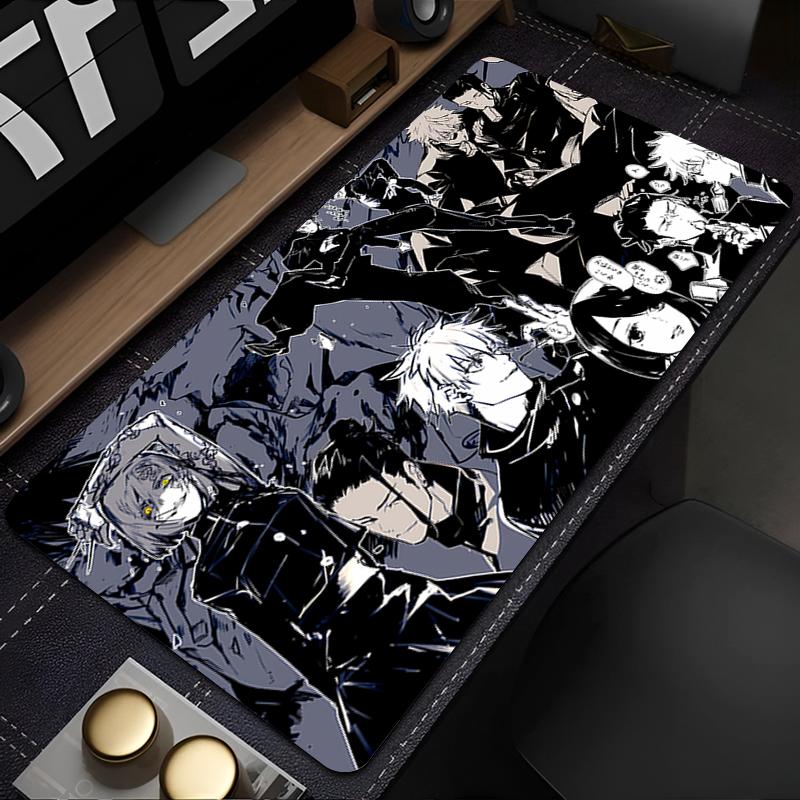 Mouse Pad Extended Gaming Jujutsu Kaisen Mousepad With Stitched Edges Desk Mat NonSlip Base Computer Keyboard Pad For Laptop
