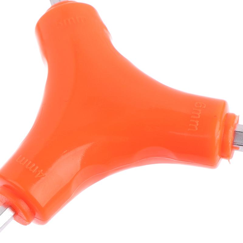 1 Pcs 3 In 1 Trigeminal Hex Key Set 2.5/3/4/5/6/8Mm Chrome Vanadium Steel Hand Tools Bicycle Maintenance Tools