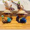 Cute Straw Hat Capybara Keychain Capibara Bag Pendant Funny Car Key Ring  Schoolbag Bag Decorations