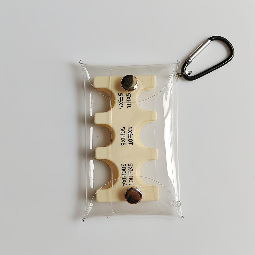 

Currency Sorting Travel Transparent Card Case Colourful Portable Coin Clip Organizer Small Wallet Loss Prevention Clip жовтий