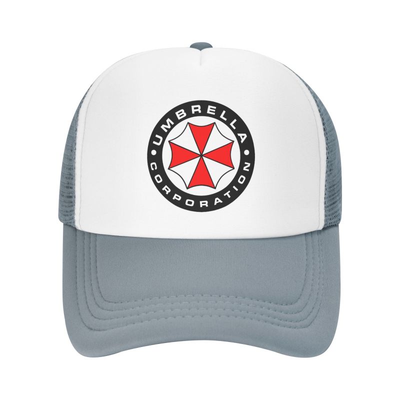 Umbrella Corporation Print Mesh Baseballkappen Unisex Hip Hop Verstellbare Snapback-Hüte Damen Herren Sommer Atmungsaktive Sonnenblenden Hüte