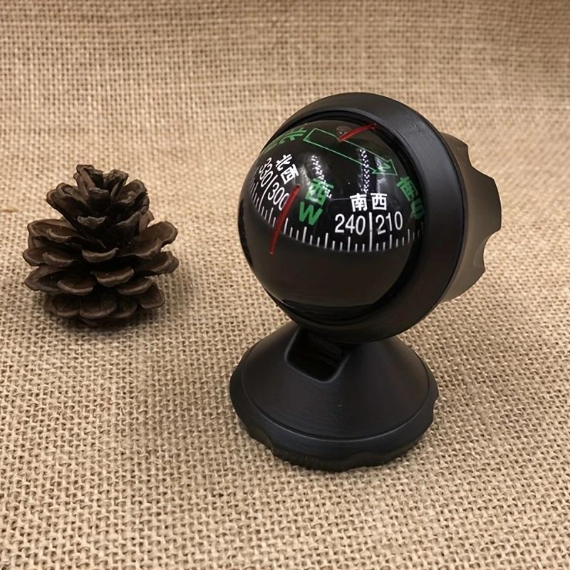 1PC Rotace o 360 stupňů Vodotěsná navigace do auta Kulový kompas do auta s přísavkou Praktický a přenosný