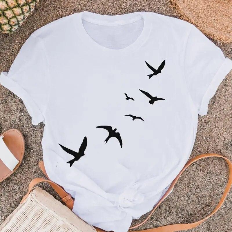 Женские футболки в стиле фламинго — фото 10