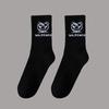Grimace Large Size Women's Sports Socks Black and White Basketball Stockings Autumn and Winter Men's Medium Tube Socks