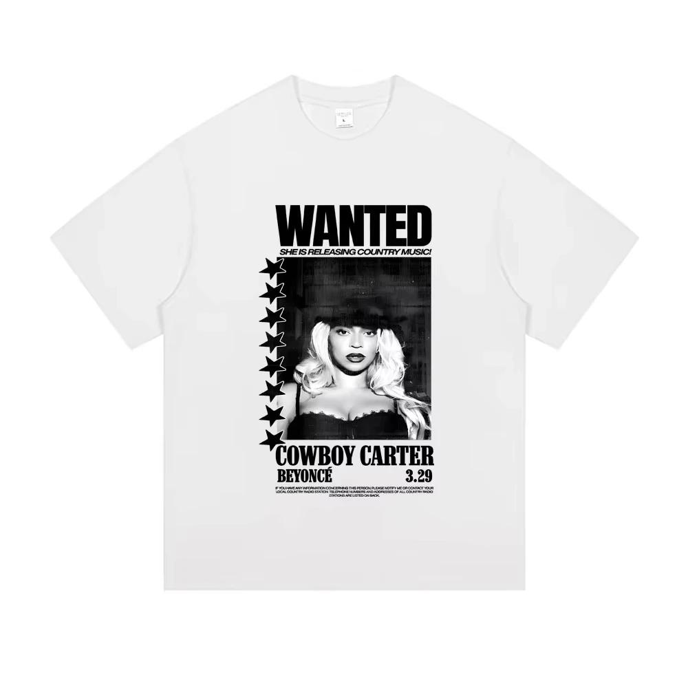 Wanted She Is Releasing Gountry Music Beyonce Cowboy Carter Tshirt Mens Fashion Casual Oversized T Shirts Women Vintage Tshirt