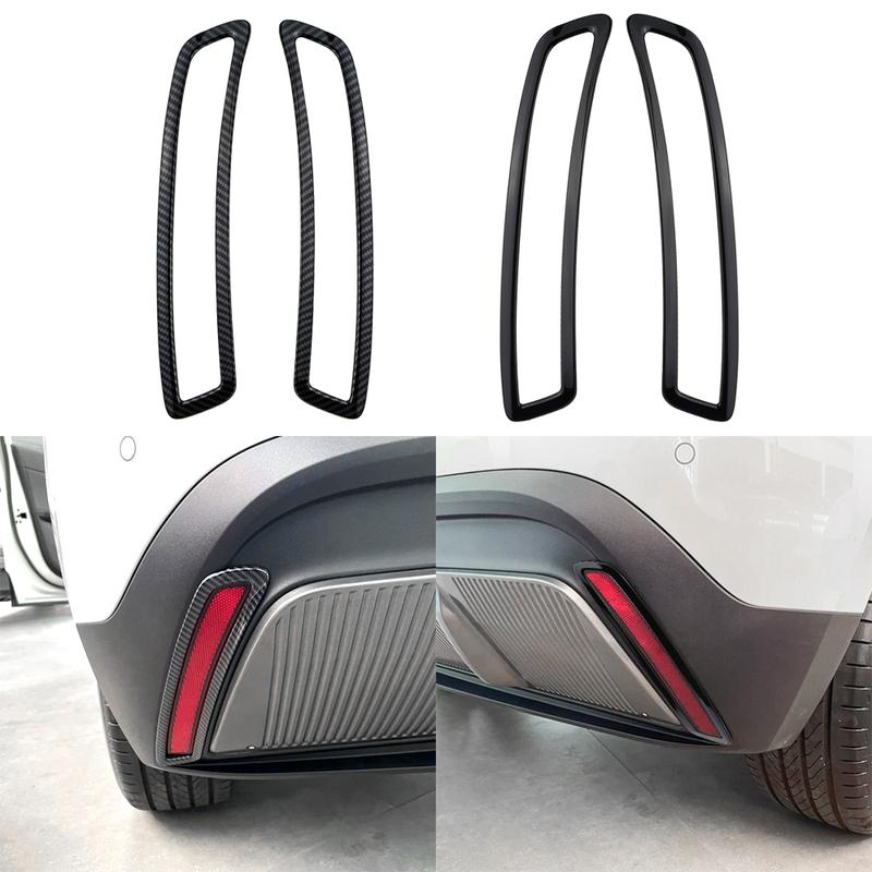 For MG4 EV MG 4 ELECTRIC   2024 Rear Fog Light Frame Cover Back Fog Lamp Trim 2Pcs Bumper Sticker Styling Accessories