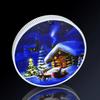 Christmas Snowman Colored Coin Elizabeth Commemorative Medal Silver Coin Christmas Eve Small Gift Tooth Fairy Colored Silver Coin
