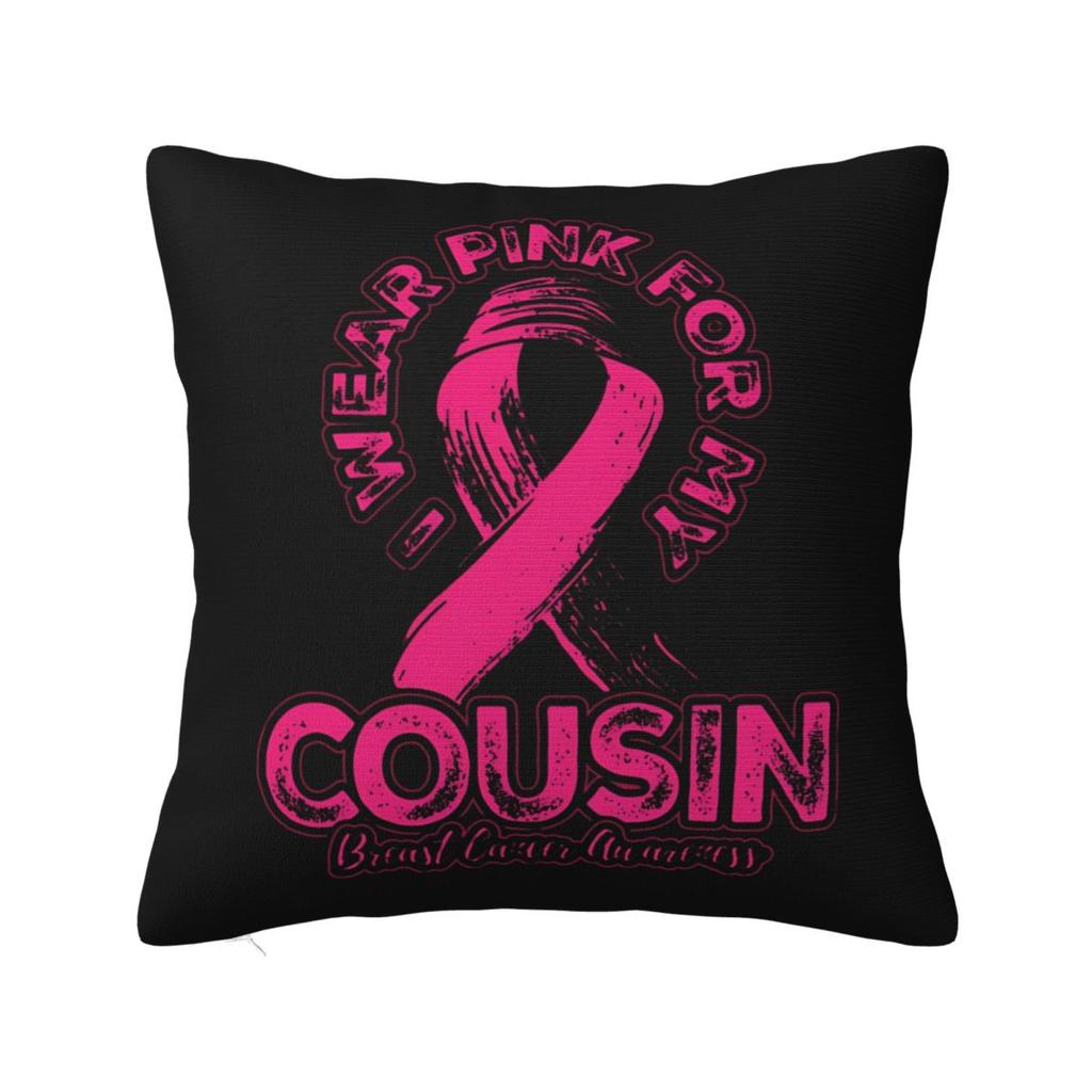 Tackle Breast Cancer Football Pillowcase Polyester Cushion Cover Gift Pillow Case Cover Home Zipper 40X40cm