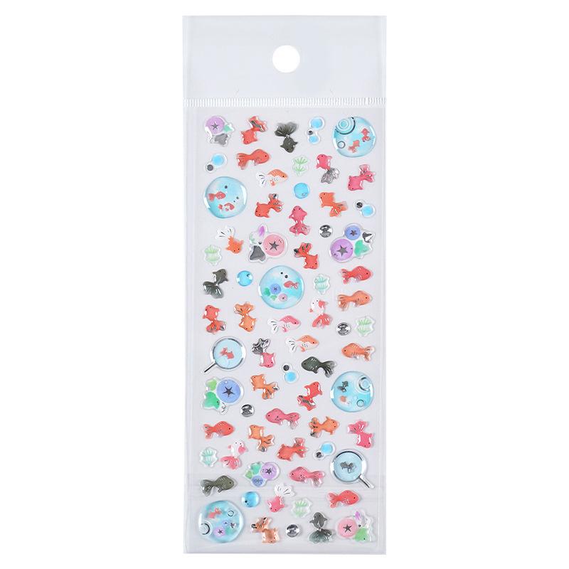 Japan Goldfish Epoxy  Glue Sticker Phone Case Sticker Diary Notebook Decoration Creative Gifts