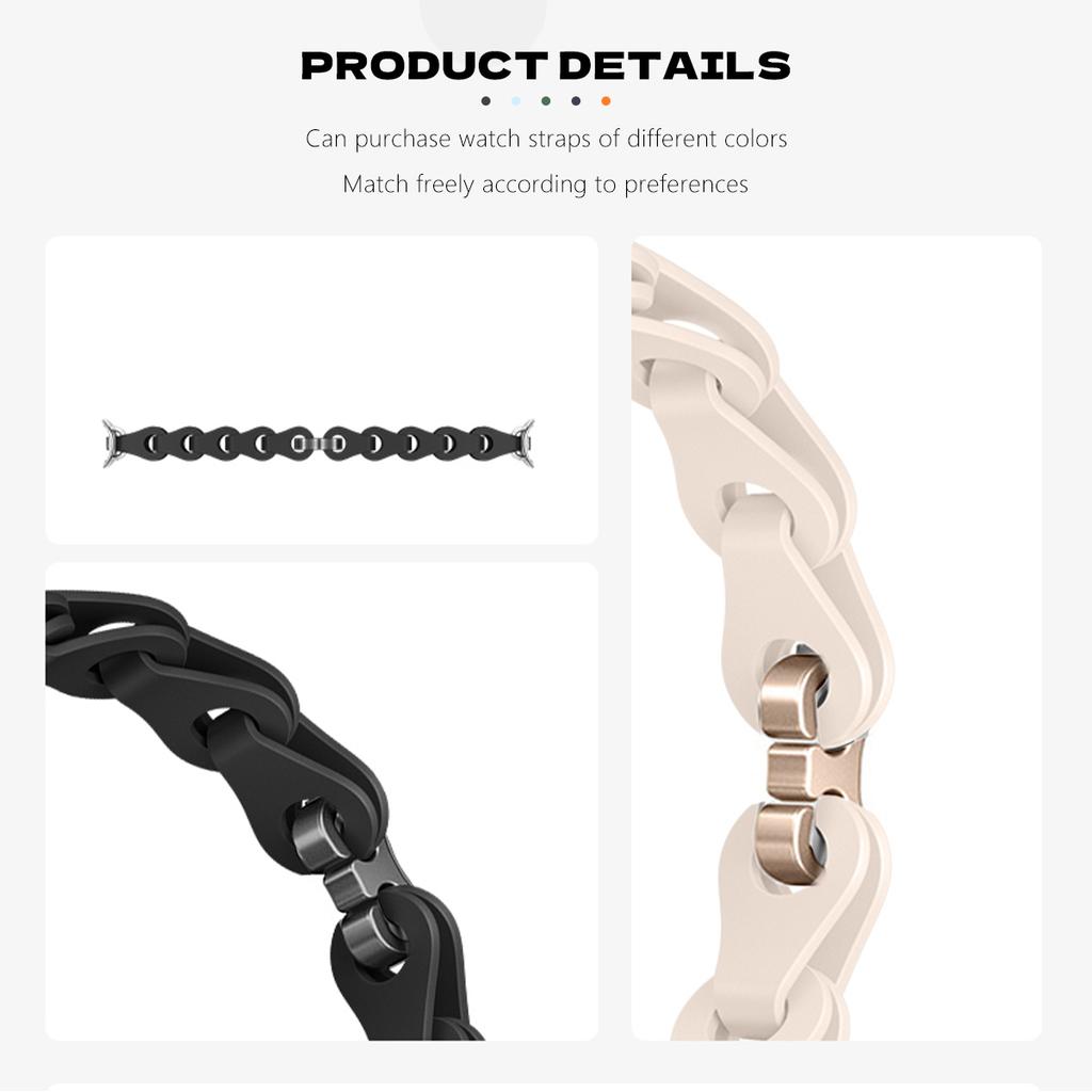 Rubber Strap for Xiaomi Mi Band 8 Stainless Steel Buckle Bracelet for Miband 8 NFC Fashion Lady Style Replacement Silicone Band