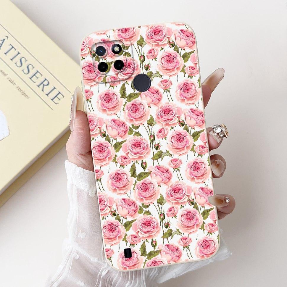 For Realme C21Y Case Luxury Painted Cover  RMX3261 RMX3263 Soft Silicone Phone Case For Realme C 21Y C21Y Coque TPU Back Cover