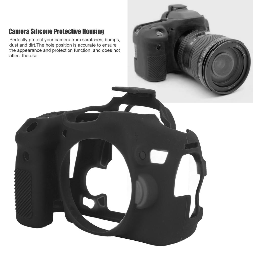 Silicone Protective Housing Camera Case Body Frame Shell Cover Skin for EOS 70D Digital CameraBlack
