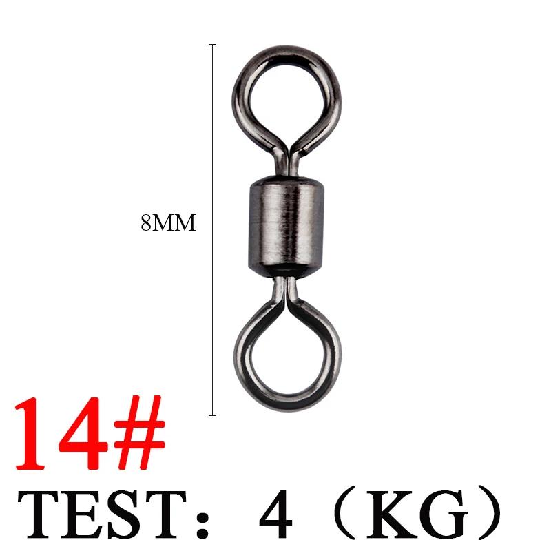 

20/100pcs Fishing Barrel Bearing Rolling Swivel Solid Ring LB Lures Connector 17 Size Fishing Tackle Accessories Fish Tool 20PCS