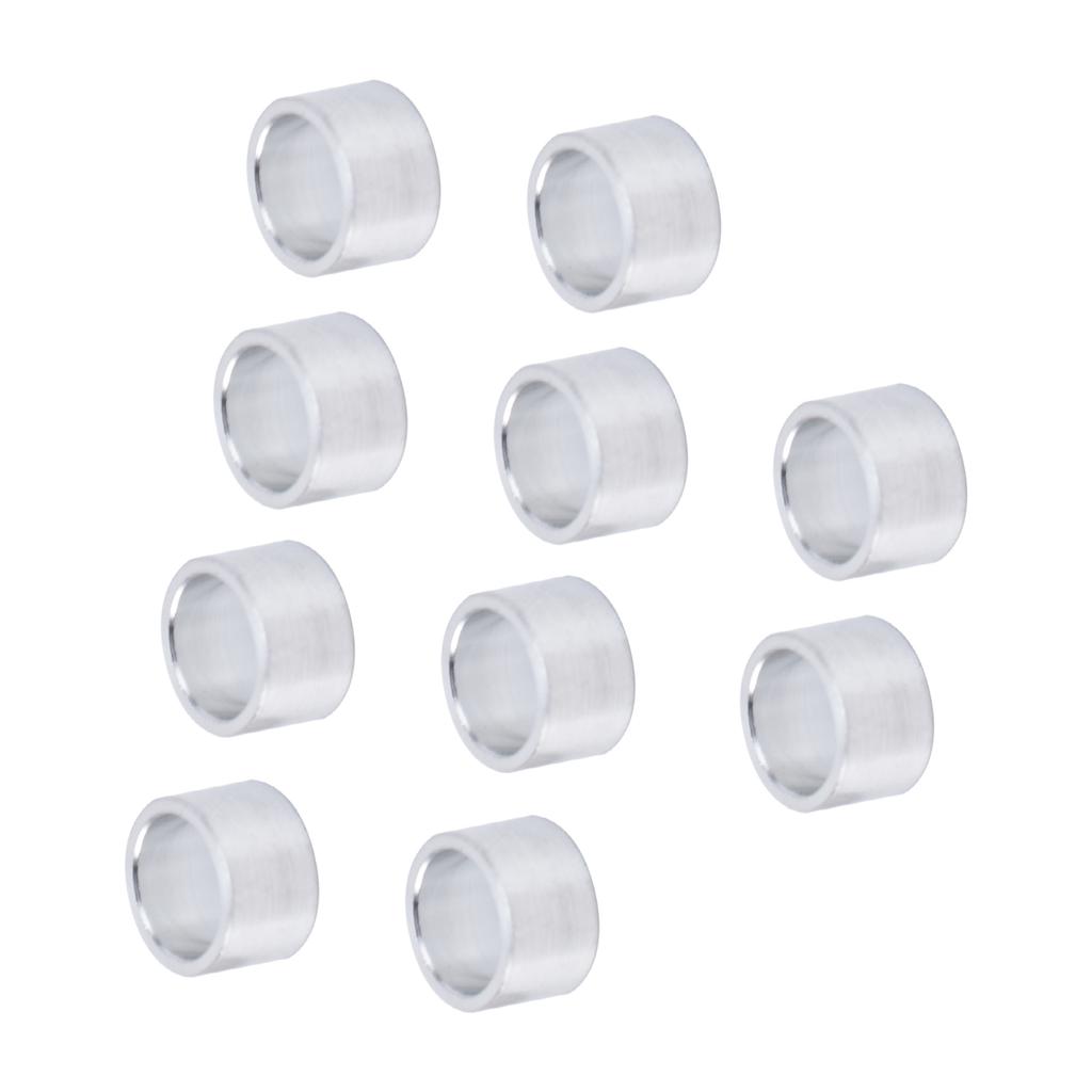 10Pcs Aluminum Alloy Spacer Round Unthreaded Standoff Support Fittings Outer Diameter 10mm6mm