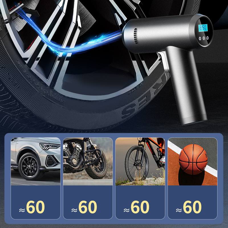 12V 150psi Handheld Air Compressor Wireless/Wired Inflatable Pump Portable Air Pump Tire Inflator Digital for Car Bicycle Balls