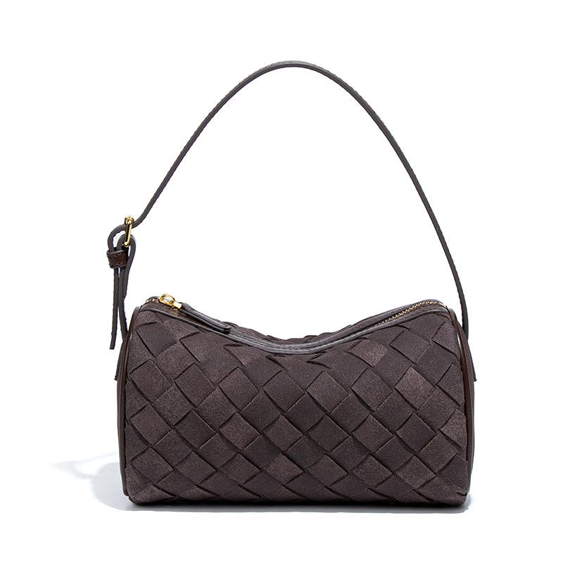 

Сумка из пескоструйной кожи ручной работы, нишевая сумка на плечо под мышку класса люкс, универсальная ручная сумка, модная сумка-подушка кроссбоди