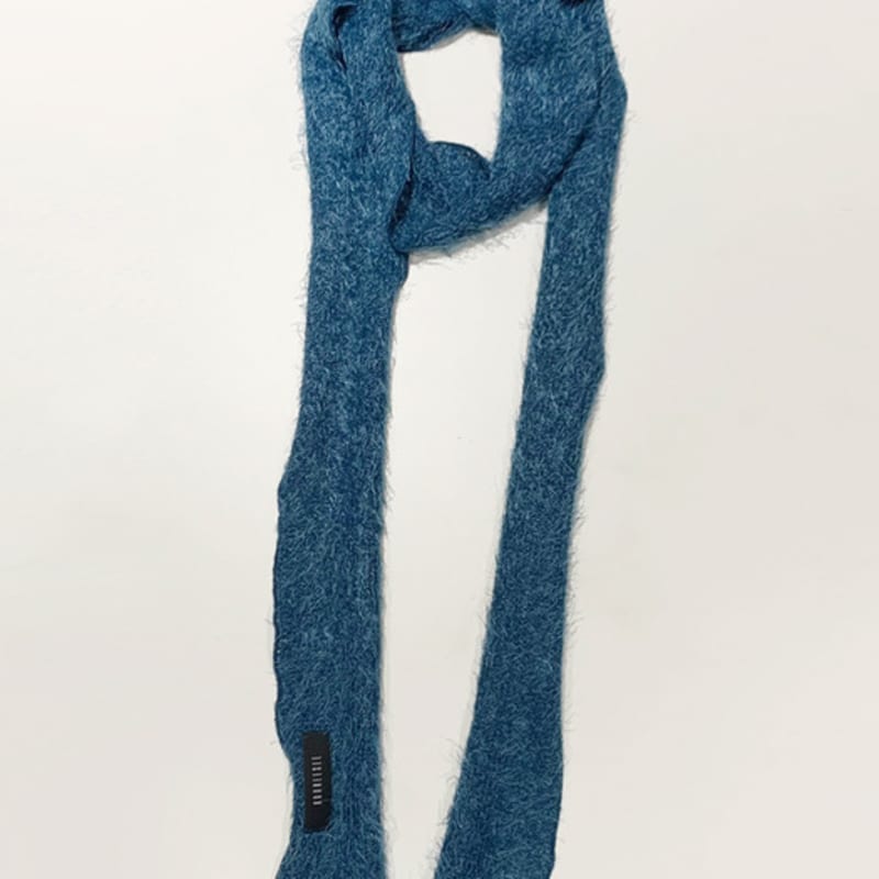 

KOOKEESEE Hairly Knit Muffler Scarf (Blue-green) Blue-green