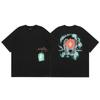 GLYDE Cactus Utopia Joint Album Printed Short Sleeve Summer Casual Round Neck Y2k Men Clothed Oversized T-shirt