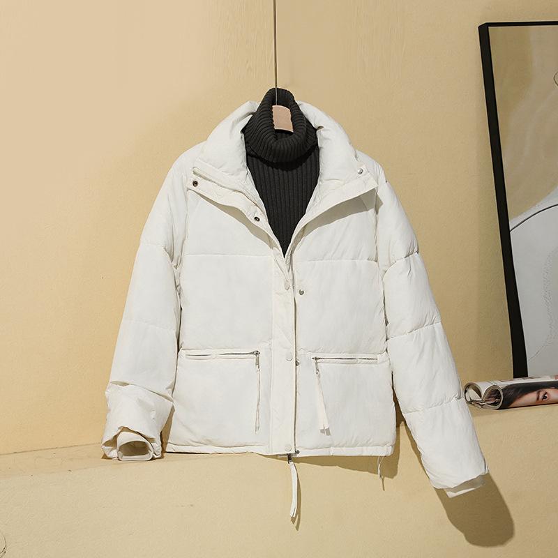 Cotton clothes women's winter new down cotton-padded clothes short stand-up collar small bread clothes fashionable thickened coat tide