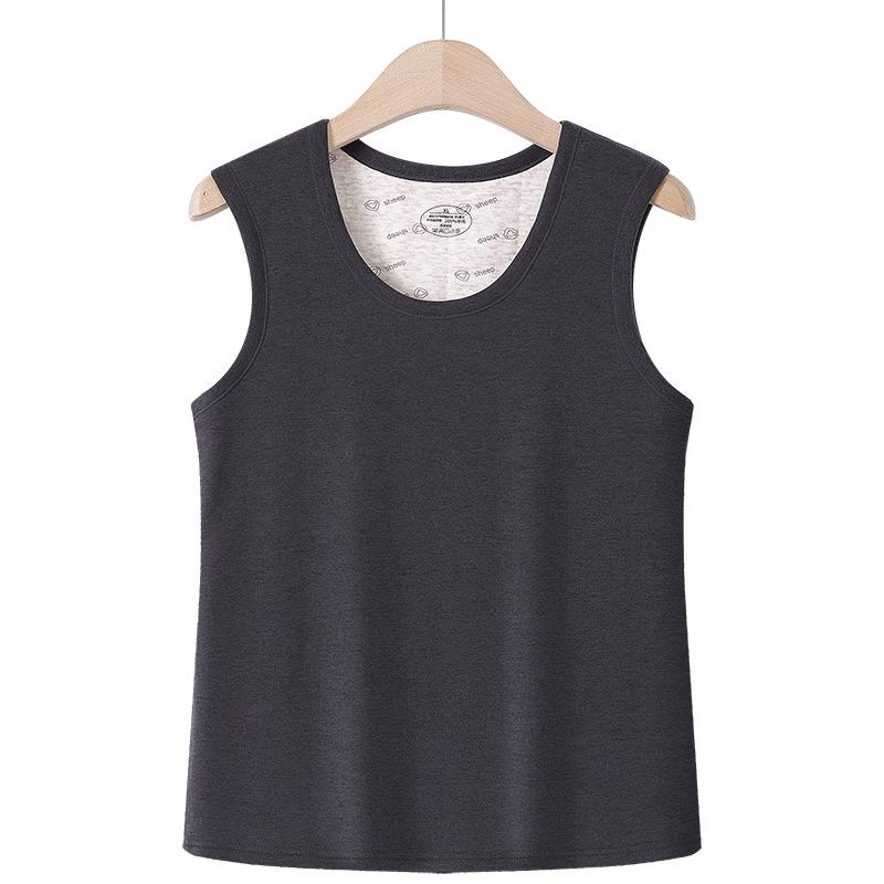 Women's Wool Vest for Autumn/Winter: Plus Velvet, Thickened Gilet, Inner Base Layer, Shawl for Middle-aged/Elderly.