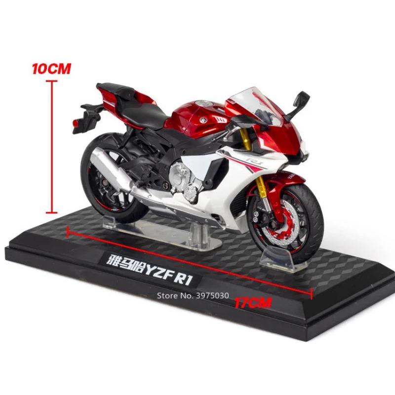 1/12 Scale Yamaha YZF R1 Metal Diecast Motorcycle Toy Car Model Rubber Tires Wheel Steering Toys Motorcycles Kids Children's Day Gifts