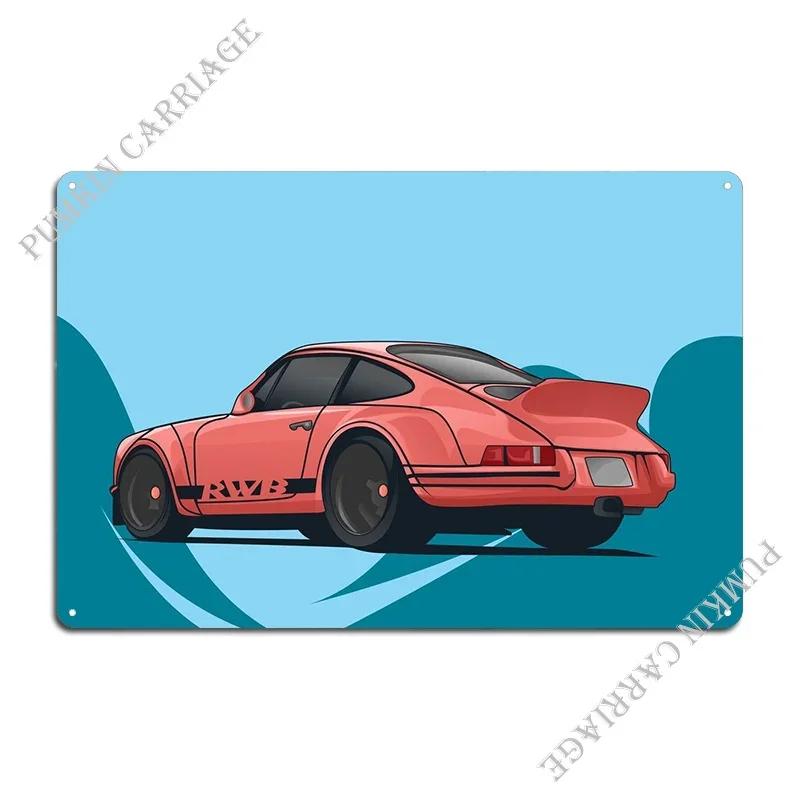 Rwb Sport Cars Metal Sign Bar Garage Plaques Plaques Living Room Tin Sign Poster 20x30cm(7.8x11.8inch)