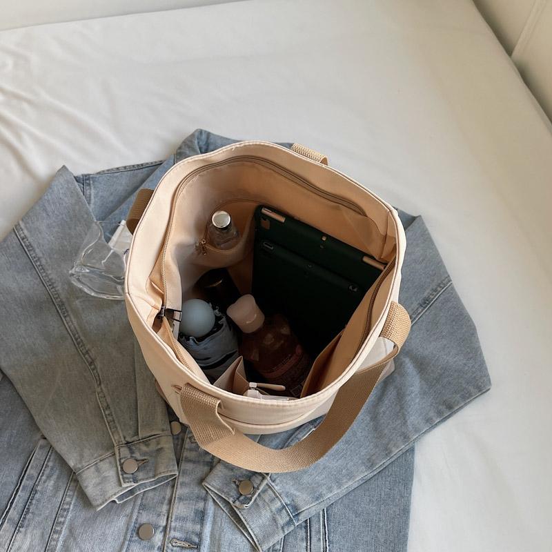 Canvas Large Capacity Tote Bag Student Shoulder Bag Women's Crossbody Bag