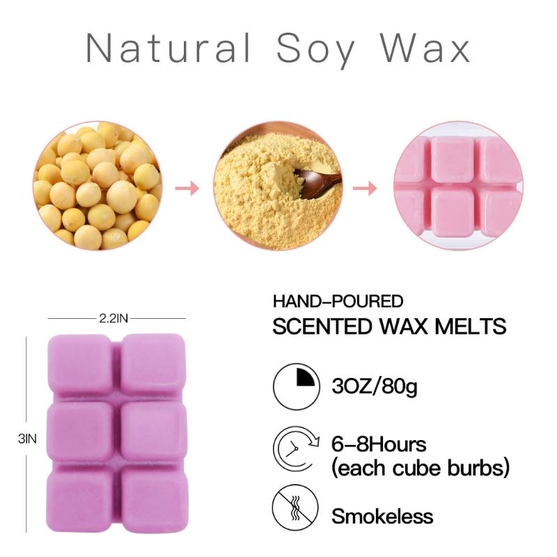 Versatile Wax Melts, Scented Wax Melts Cubes  for Relaxing Environment Perfect Mother Day Gifts 8Packs /3oz Each