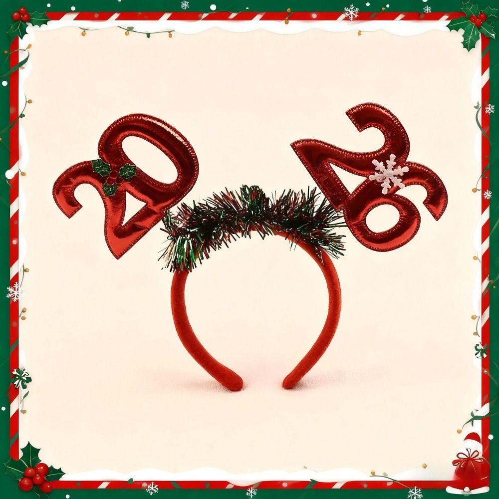 Sequin 2026 New Year Headbands Star Number Christmas Headband Celebration Colorful New Year Hair Hoop New Year's Eve