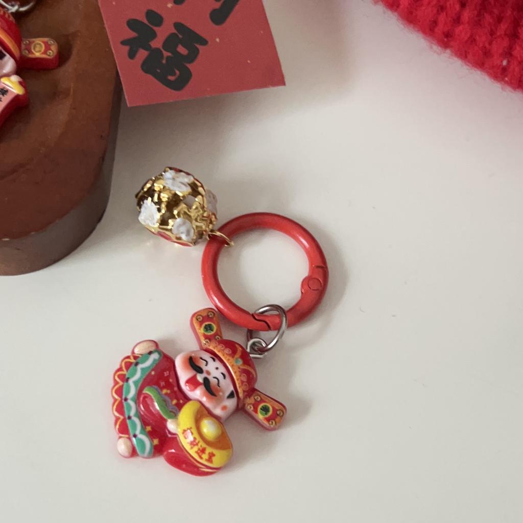 Horse Year The God Of Wealth Keychain Backpack Hanging Decoration New Year Wealth And Happiness Fortune Blessing Gifts