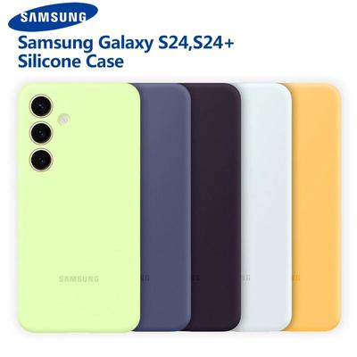 Samsung Custodia in silicone per Galaxy S24 S24+ S24 Plus. Custodia morbida per telefono antiurto
