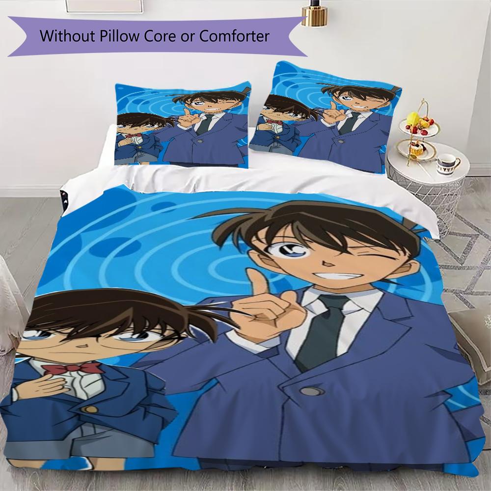 Young Detective Conan Glasses Bedding Without Core 1 Duvet Cover 2 Pillowcase Without Core Christmas Birthday Gift