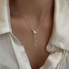 Full Body Shell Butterfly Necklace, Minimalist and Niche Design, Elegant and High-end Collarbone Chain, Korean Version