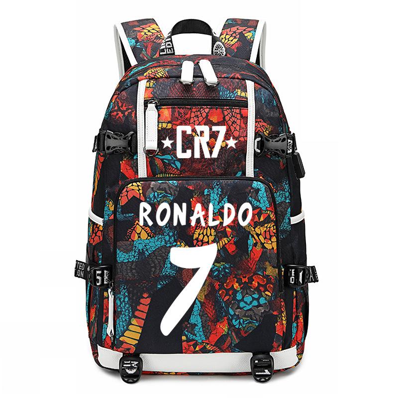 Football Star Surrounding Student Bag Camouflage Backpack Leisure Travel Mountaineering Bag