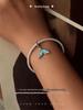 Exquisite Fantasy Blue Fishtail S925 Sterling Silver Pendant Charm for DIY Bracelet