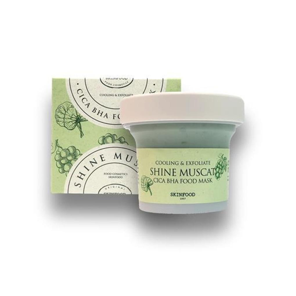 Skinfood Shine Muscat Cica Baja Food Mask 120g + 1 Wash-Off Silicone Brush