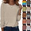 Langermede skjorter for kvinner Søt trykk grafisk t-skjorte Bluser Uformell Pluss størrelse Basic Topper Pullover