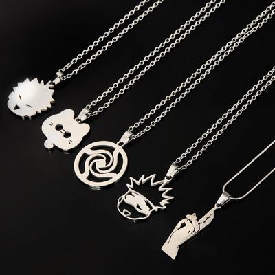 Jujutsu Kaisen Neko Gojo Satoru collier Satoru chat pendentifs en acier inoxydable Anime Kawaii créatif hommes bijoux mode Fans cadeau