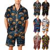 Ensemble Pyjama Homme Manches Courtes Chemise Boutonnée et Short Vêtement de Nuit Décontracté Doux et Léger S à XXXXL Coupe Confortable