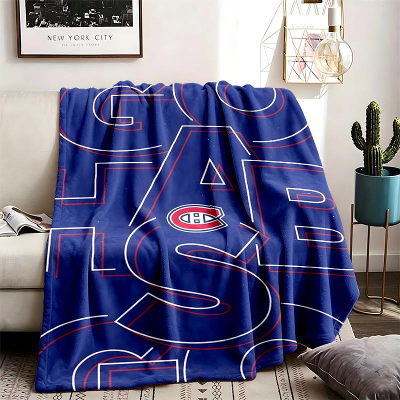 Montreal Canadiens Theme Blanket Suitable For The Sofa Camping And Travel Made Of Soft Flannel Material An Ideal Gift For Occasions Such As Birthdays