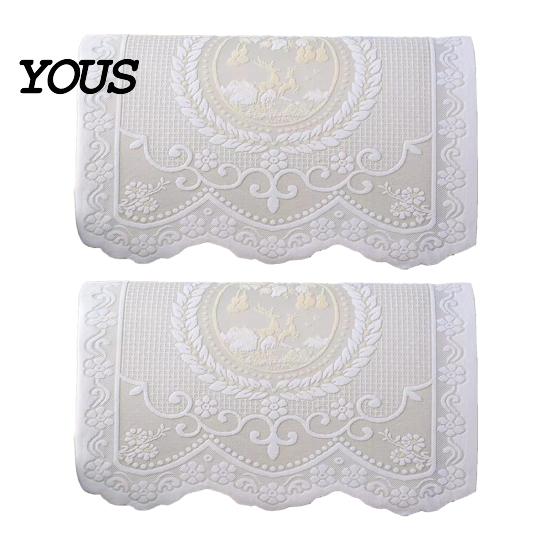 Lace Sofa Cover for Living Room White Armrest Chair Cover, Retro Couch Arm Embroidered Soft Polyester Blend Throw Furniture Protector Back Armchair,