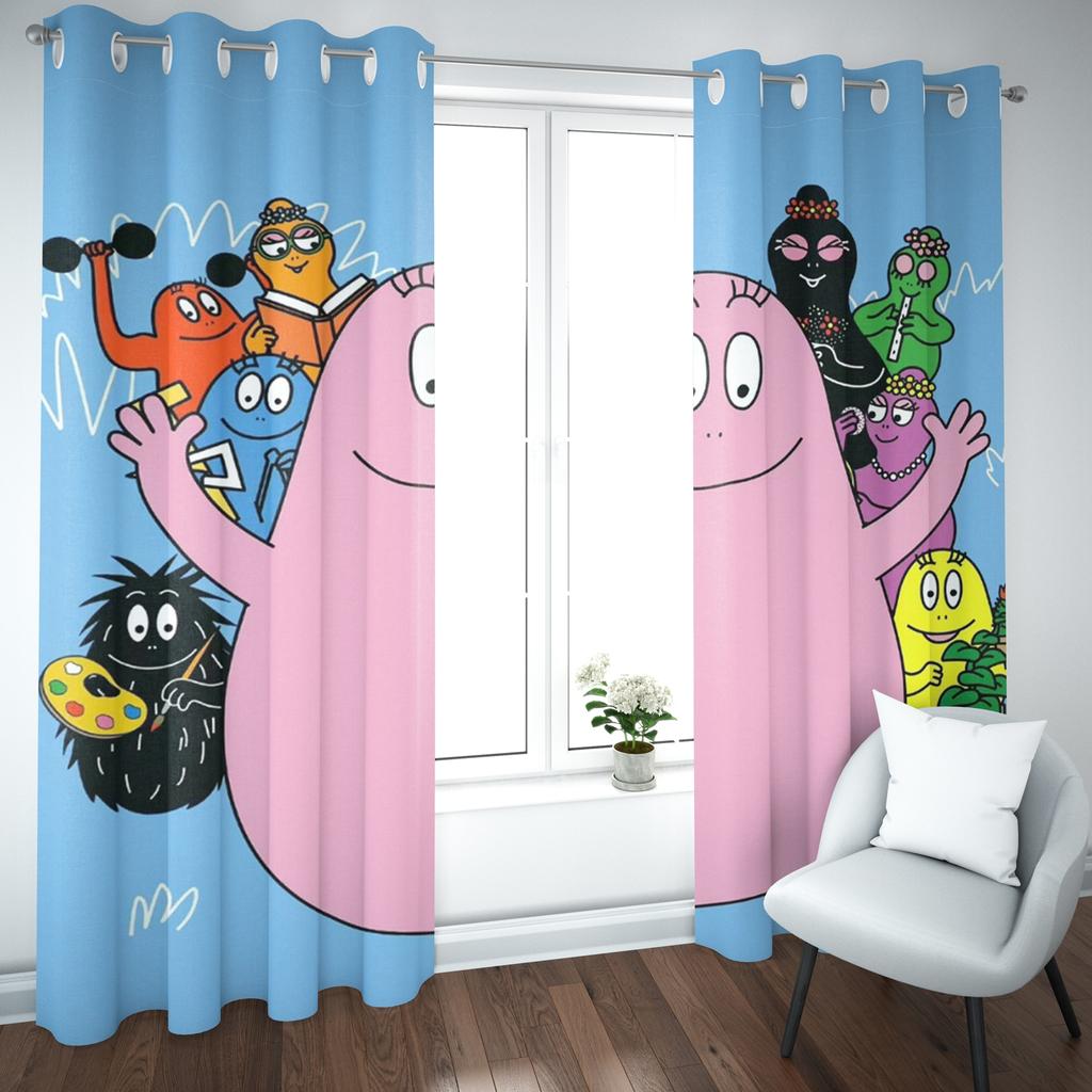 Barbapapa Cartoon Curtain Bedroom Window Animation Blackout Children Room Fashion Style Home Decoration