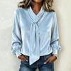 Women's Velvet Hoodie with Ribbon - Color Casual Long Sleeve Pullover for Everyday Wear